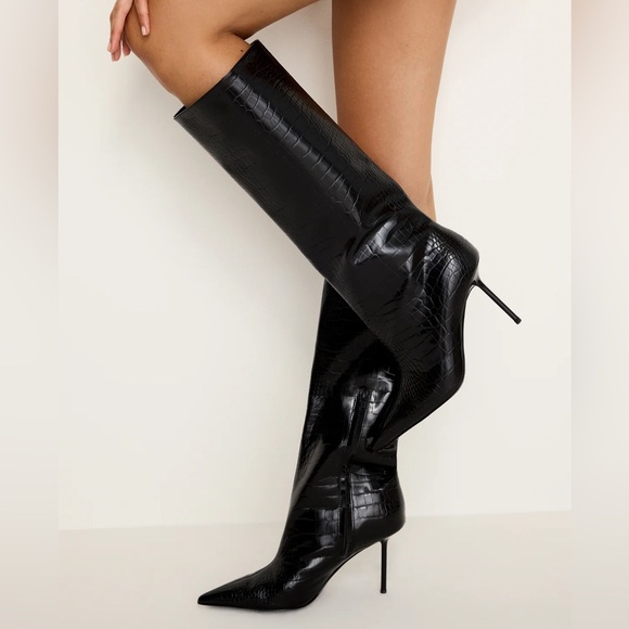 Knee High Crocodile Boots - Good American - Picture 2 of 5